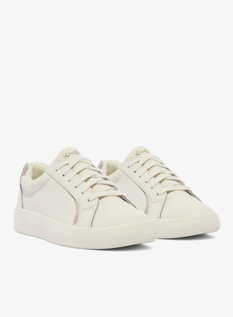 Keds Egret/Champagne Keds Women's Pursuit Lace Up Leather Casual Sneaker Beige for Women | Best Price UAE